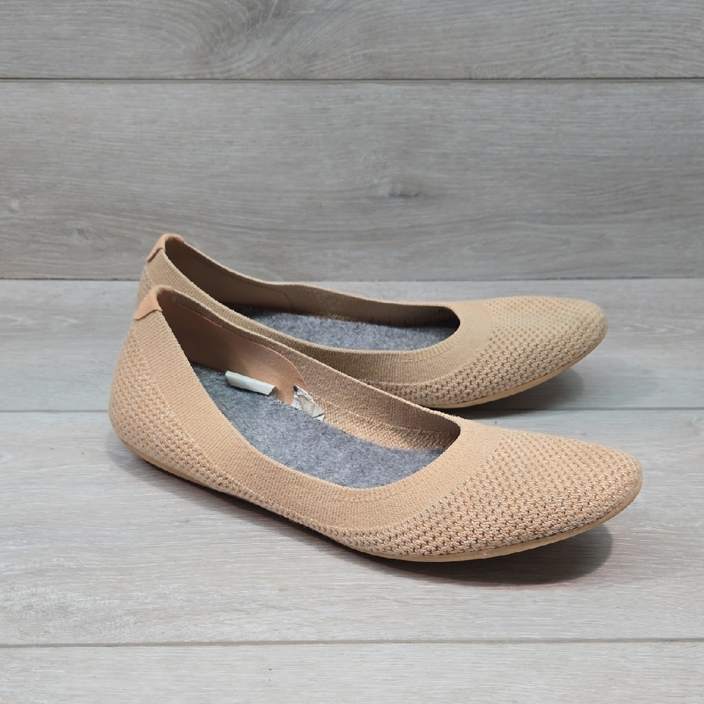 Allbirds Women's TB Knit Ballet Flats Beige Loafer Shoes Sz 9